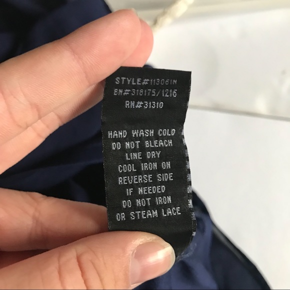 White Lace Blue Knee Length Dress - Picture 8 of 8